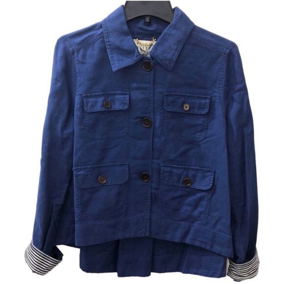 Kate Spade Broome Street Surplus Cotton Jacket Navigator Blue Medium NWOT - Picture 3 of 9